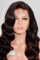 Amala Virgin Hair- custom made lace wig- 24"- High density- ear to ear lace front- natural hairline- Wavy- Filipino hair- Human Virgin Hair- Lace - Medium Brown